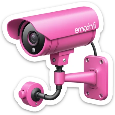 Security Camera pink with graffity sticker