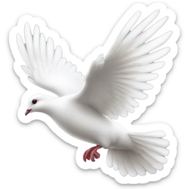 A flying white dove emoji hd quality sticker