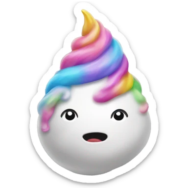 Unicorn poop sticker