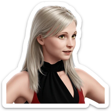 realistic portrait of a girl sticker