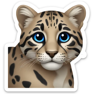 Panthère noir yeux bleu sticker