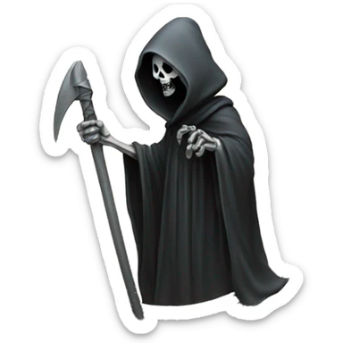 Reaper on coin sticker