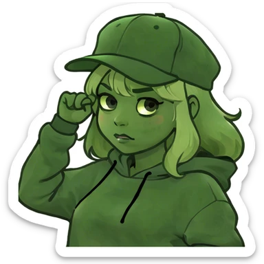 blonde girl that dab  sticker