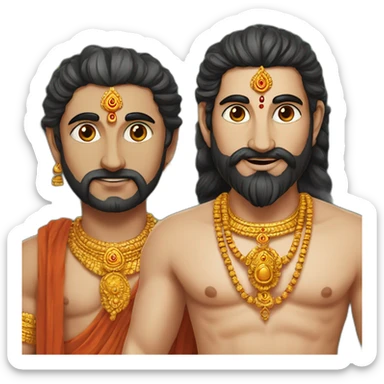 lord rama and raavana friends sticker