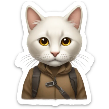 котик бежевый sticker