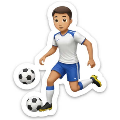 Kenny Wong playing soccer sticker