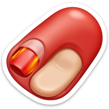 Inflamed toe nail  sticker
