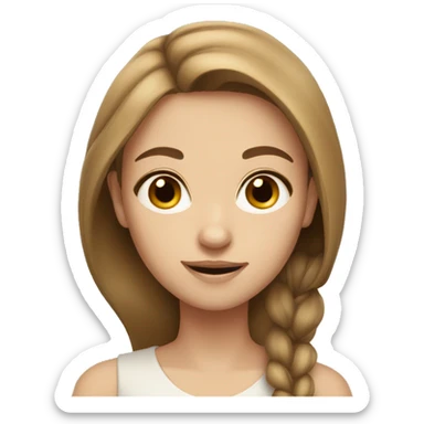 Light brown hair girl with Siamese sticker
