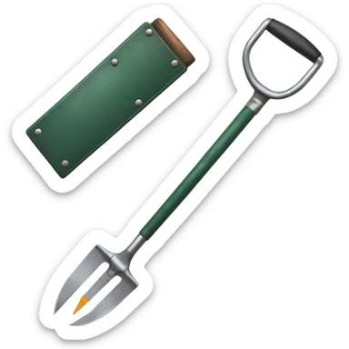 gardening tool dark green  sticker