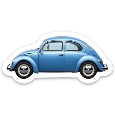 volkswagen coccinelle side vuew  sticker