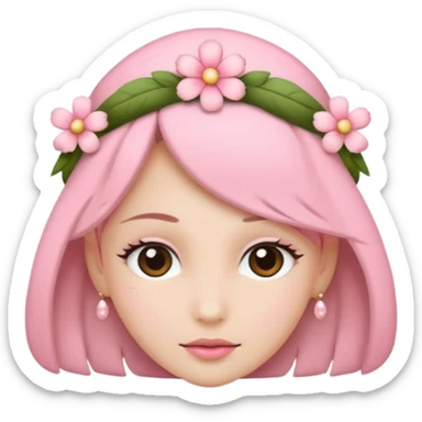 Pink simple headpiece  sticker