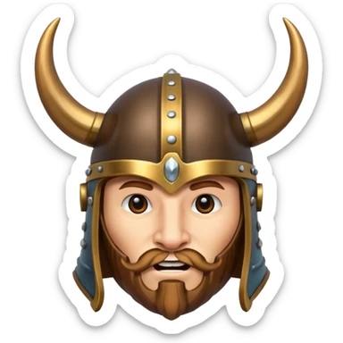 Viking helmet with horns sticker