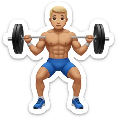guy working out glutes sticker
