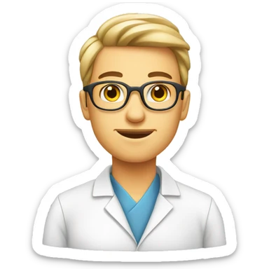 chemist formulating cosmetics sticker