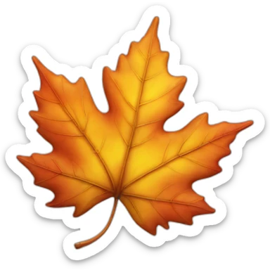 Maple-leaf-autumn-realistic sticker