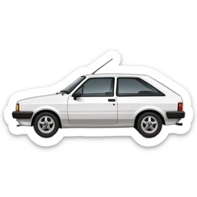 opel kadett gl 1986 white sticker
