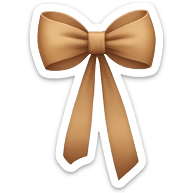 light brown bow sticker