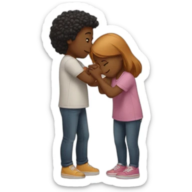 friend comforting friend sticker
