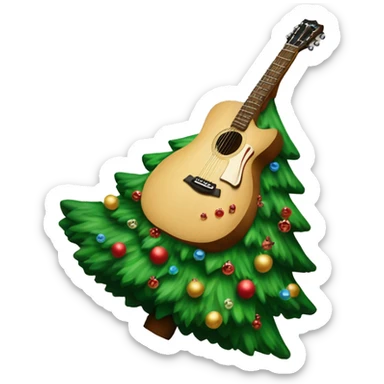 Taylor Swift christmas tree Farm inspired guitar  sticker