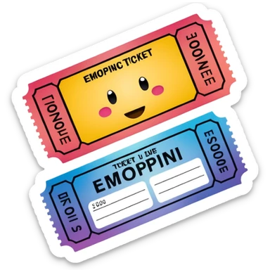 1 movie ticket sticker