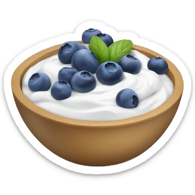 blueberry yogurt bowl sticker