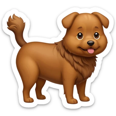 Dog pooping sticker