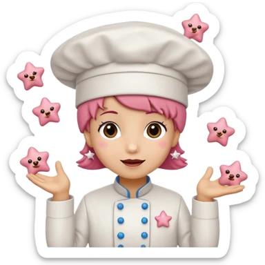 oso Carita feliz

Mejillas rosadas

Sprinkles en forma de estrellitas

Patitas pequeñas y redonditas

Un gorrito de chef mini

Expresiones cambiantes (feliz, sorprendido, emocionado) sticker