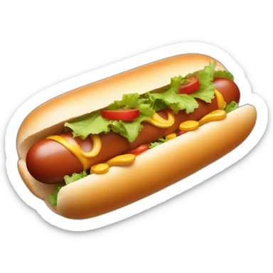 hot dog with salade sticker