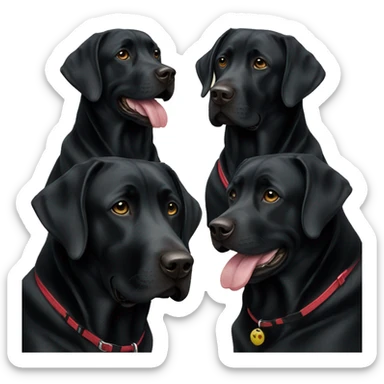 2 black Labradors sticker