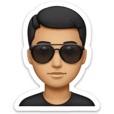 shorkshire con lentes de sol completamente negros sticker