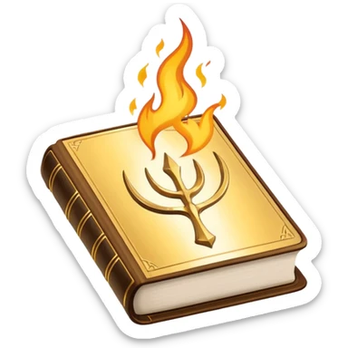 Seventh-day Adventist Church logo, compact, with Bible and three flames sticker