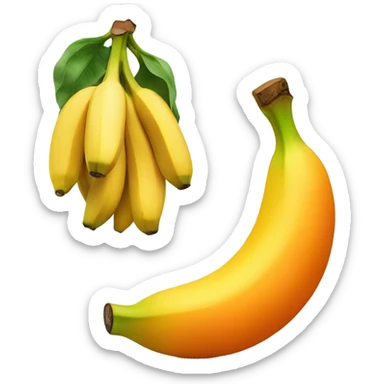 A banana with an orange  sticker