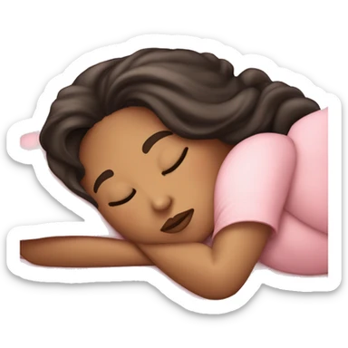 Coquette brunette girl sleeping  sticker