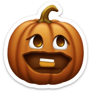 chocolate shaped pumpkin sticker