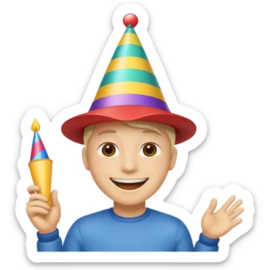 Happy Birthday Hat sticker