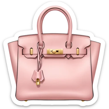 light pink birkin bag with bow sticker