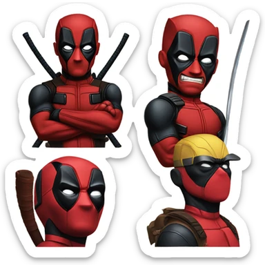 Deadpool wolverine sticker