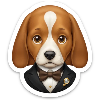 beagle gentleman sticker