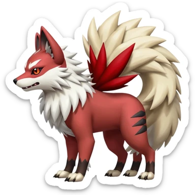 Shiny Zigzagoon-Arcanine-Zorua-Zangoose-Hybrid (Full body) sticker