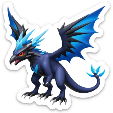 Shiny Dark Nargacuga-Zekrom-Noivern-Hybrid (Full body) sticker
