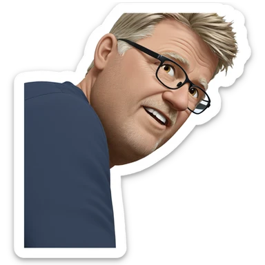 male portrait in outdoor setting sticker