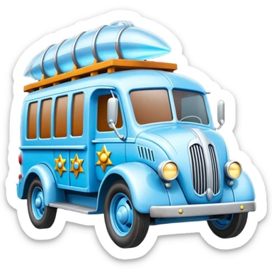 The Flintstones Mr. Freeze’s shiny frozen Scooby Doo 1918 Lightning Bug busters exterminators antique long wheelbase moving truck  sticker