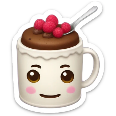 Mug cake sticker