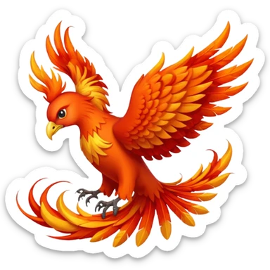 Bored blazing phoenix sticker