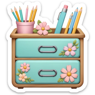 aesthetic school supplies cottage core sticker