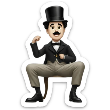Charlie Chaplin the great dictator sticker