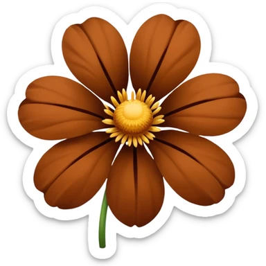 Brown flower emoji sticker