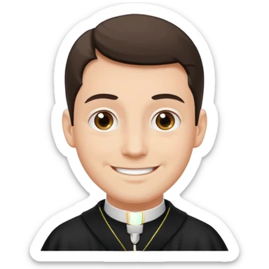 The priest presiding over the wedding sticker