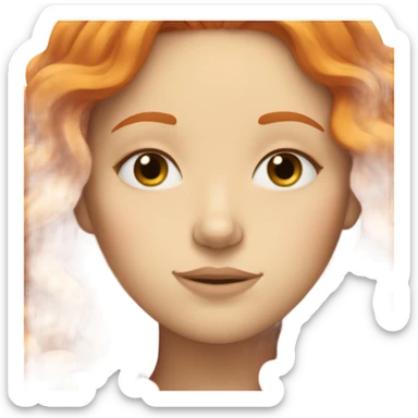 white girl with long wavy orange hair sleeping  sticker