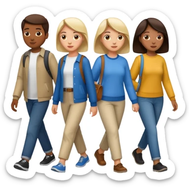 Line of people sticker